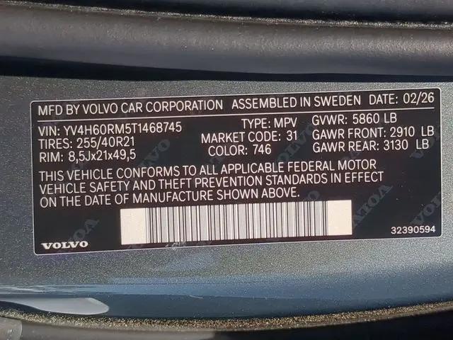 2026 Volvo XC60 Plug-In Hybrid Ultra, T8 AWD Electric/Gasoline, Dark