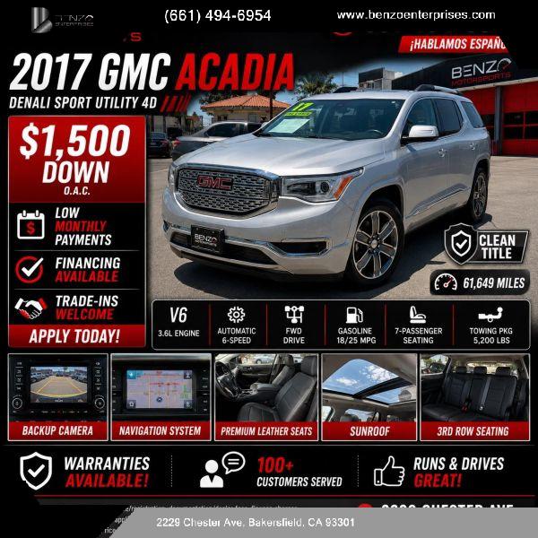 2017 GMC Acadia Denali for sale in Bakersfield, CA