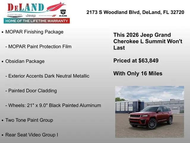 2026 Jeep Grand Cherokee L Summit 4x4