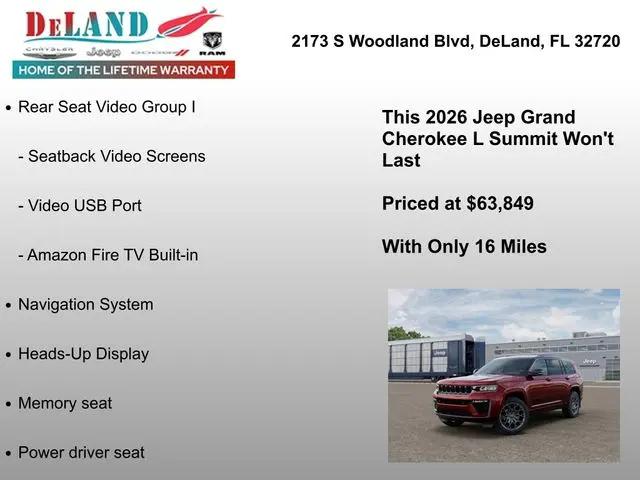 2026 Jeep Grand Cherokee L Summit 4x4