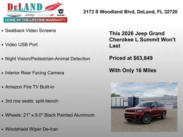 2026 Jeep Grand Cherokee L Summit 4x4
