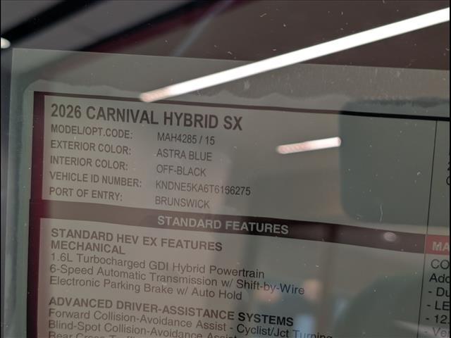 2026 Kia Carnival MPV SX