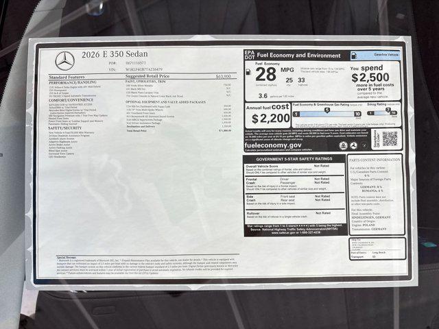 2026 Mercedes-Benz E 350 E 350
