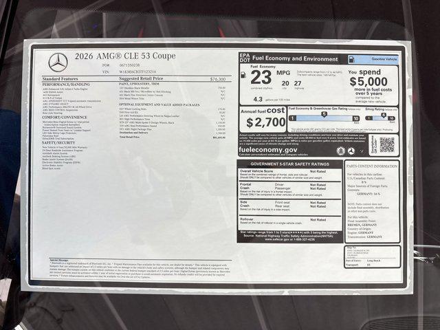 2026 Mercedes-Benz CL AMG CLE 53