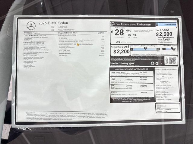 2026 Mercedes-Benz E 350 E 350