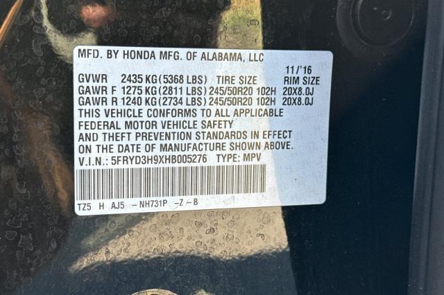 2017 Acura MDX w/Advance & Entertainment Pkgs