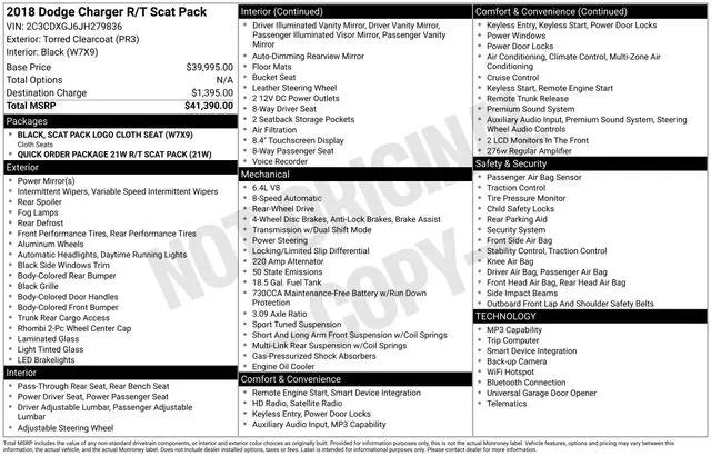 2018 Dodge Charger R/T Scat Pack RWD