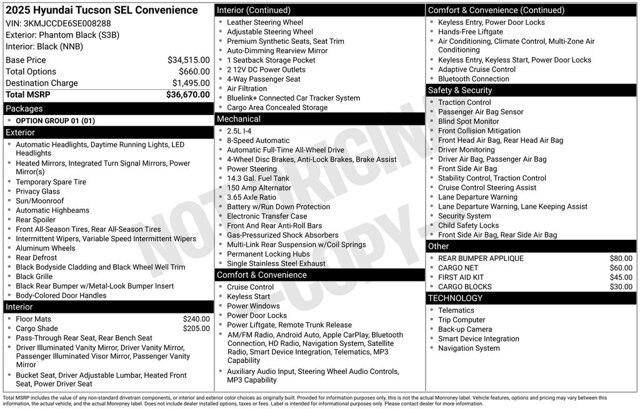 2025 Hyundai Tucson SEL Convenience