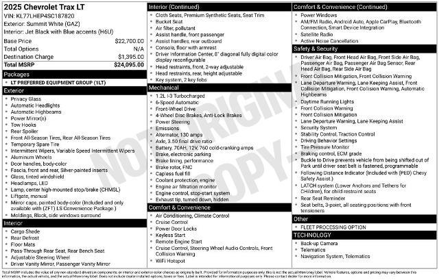 2025 Chevrolet Trax FWD LT