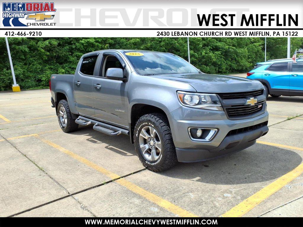 Gray (Graphite Metallic) 2018 Chevrolet Colorado Pickup Truck Four-Wheel Drive Automatic