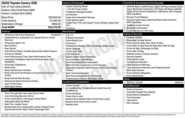 2020 Toyota Camry XSE for sale in D'Iberville, MS