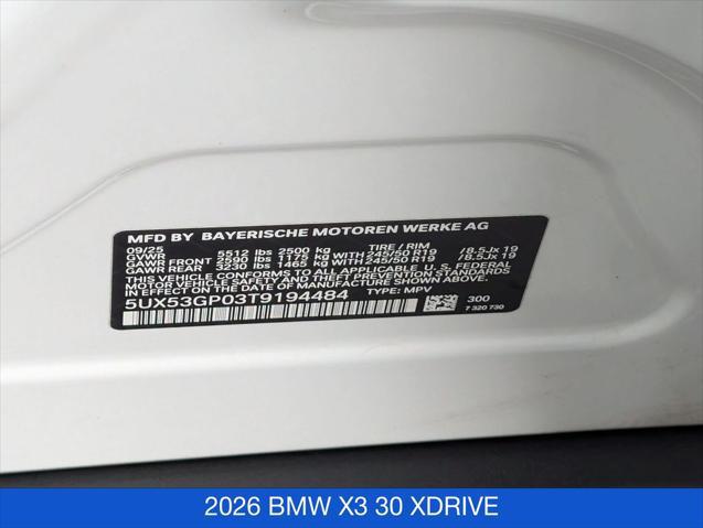2026 BMW X3 30 xDrive