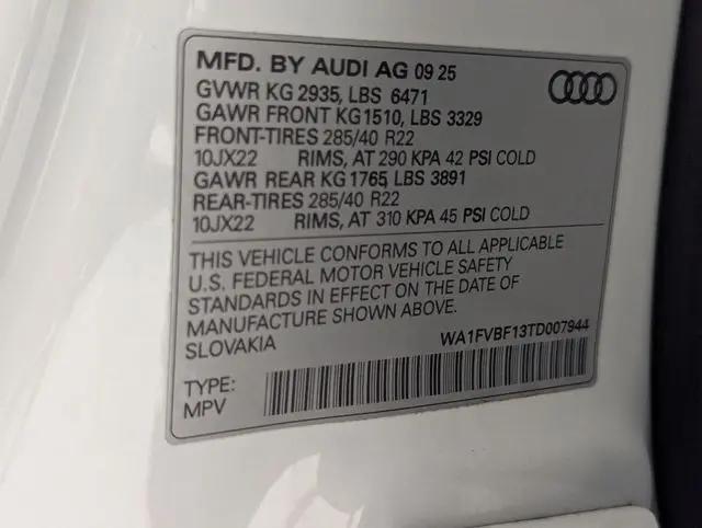 2026 Audi Q8 Prestige Plus 55 TFSI quattro Tiptronic