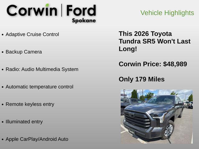 2026 Toyota Tundra SR5 CrewMax 5.5' Bed