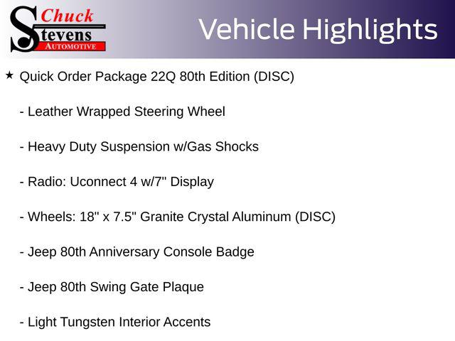 2021 Jeep Wrangler 80th Anniversary 4x4