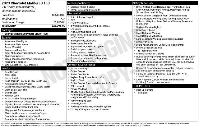 2023 Chevrolet Malibu FWD LS