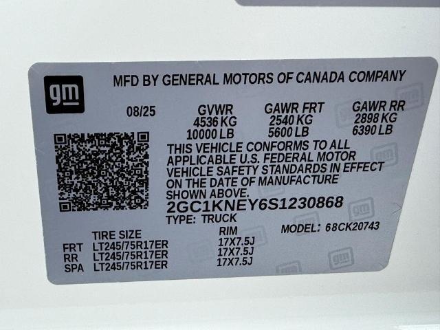 2025 Chevrolet Silverado 2500HD 4WD Crew Cab Standard Bed LT