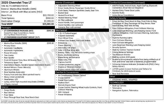2025 Chevrolet Trax FWD LT
