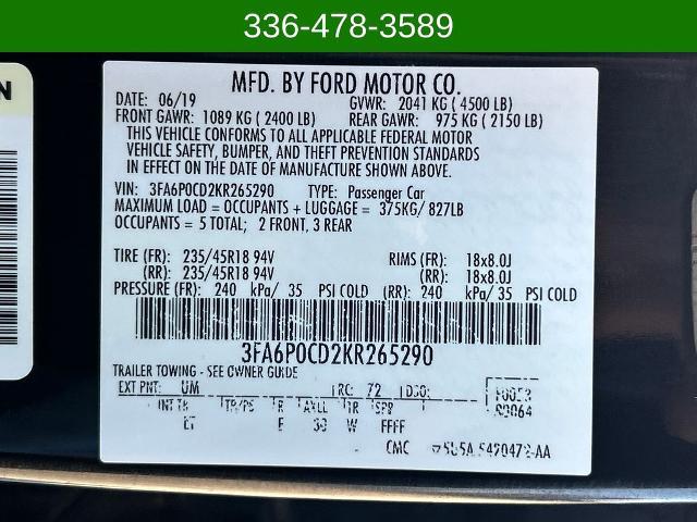 2019 Ford Fusion SEL