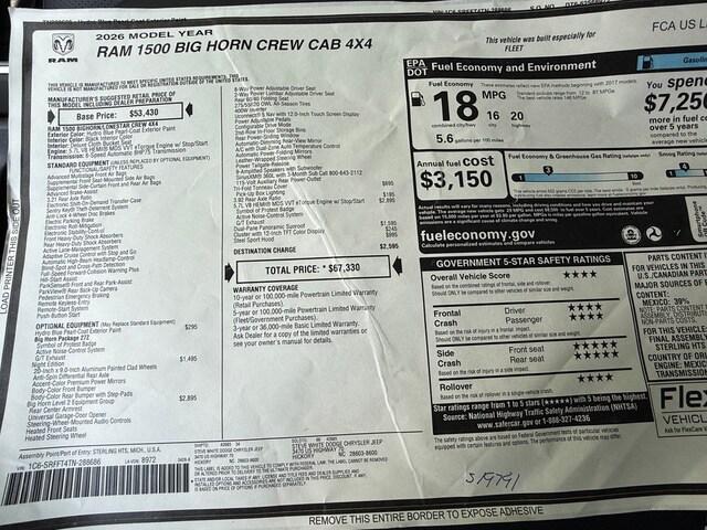 2026 Ram 1500 Big Horn Crew Cab 4x4 57 Box
