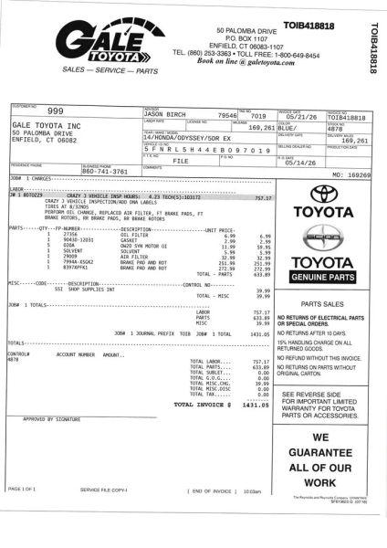 2014 Honda Odyssey EX