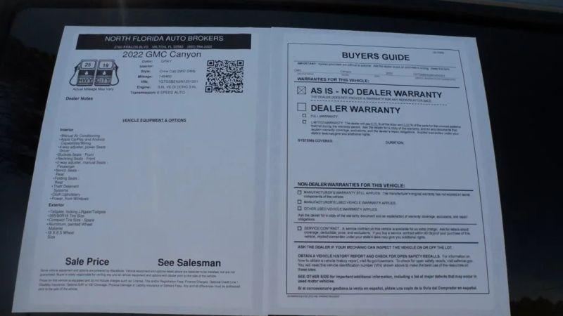 2022 GMC Canyon 2WD Crew Cab Short Box Elevation Standard