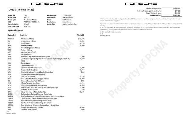 2023 Porsche 911 Carrera T