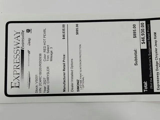 2027 Chrysler Pacifica Select