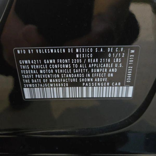 2012 Volkswagen Jetta 2.5L SE