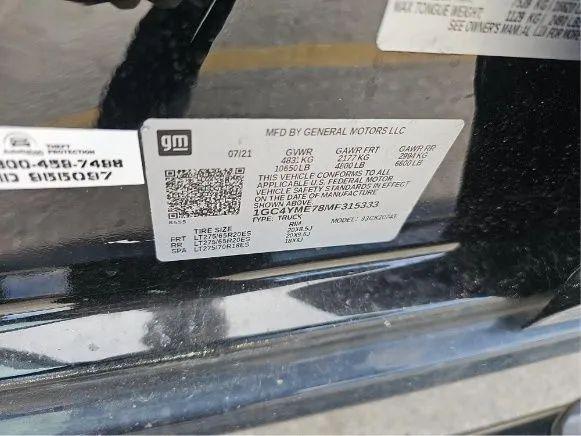 2021 Chevrolet Silverado 2500HD 4WD Crew Cab Standard Bed Custom