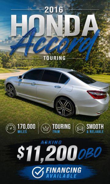2016 Honda Accord Touring for sale in Talladega, AL