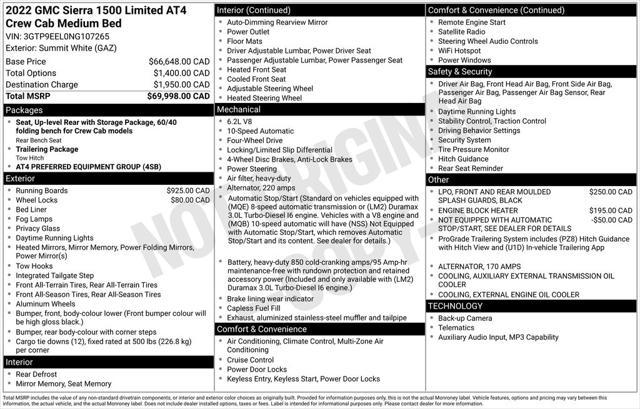 2022 GMC Sierra 1500 Limited AT4