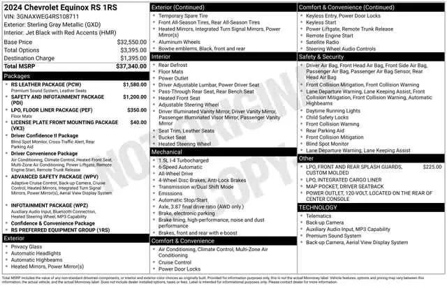 2024 Chevrolet Equinox AWD RS