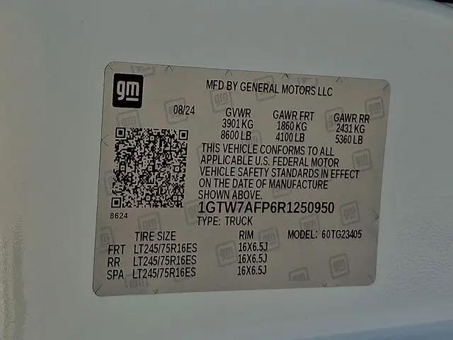 2024 GMC Savana Cargo RWD 2500 Regular Wheelbase Work Van