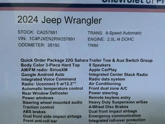 2024 Jeep Wrangler 4-Door Sahara 4x4
