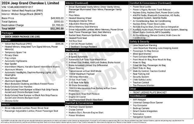 2024 Jeep Grand Cherokee L Limited 4x4