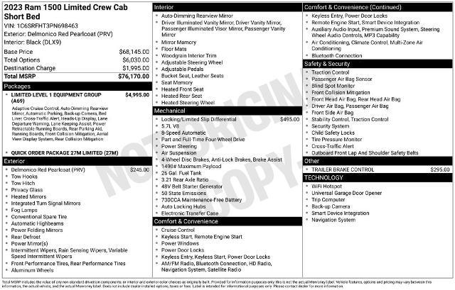 2023 Ram 1500 Limited Crew Cab 4x4 5'7" Box