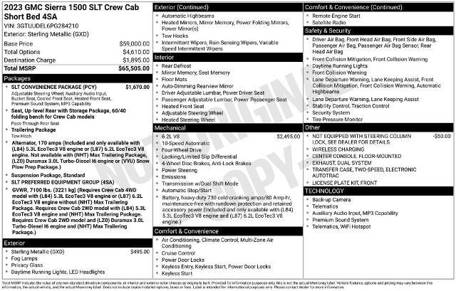2023 GMC Sierra 1500 4WD Crew Cab Short Box SLT