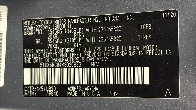 2021 Toyota Highlander Hybrid Limited