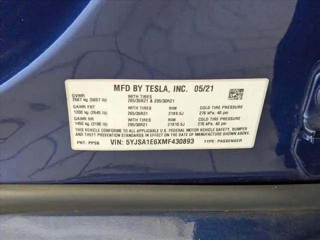 2021 Tesla Model S Plaid Tri Motor All-Wheel Drive