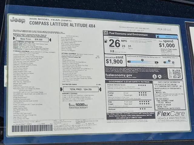 2026 Jeep Compass Latitude Altitude
