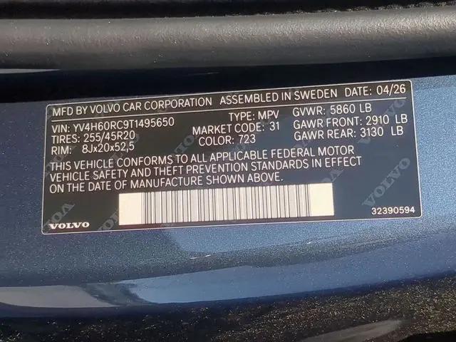 2026 Volvo XC60 Plug-In Hybrid Plus, T8 AWD Electric/Gasoline, Dark