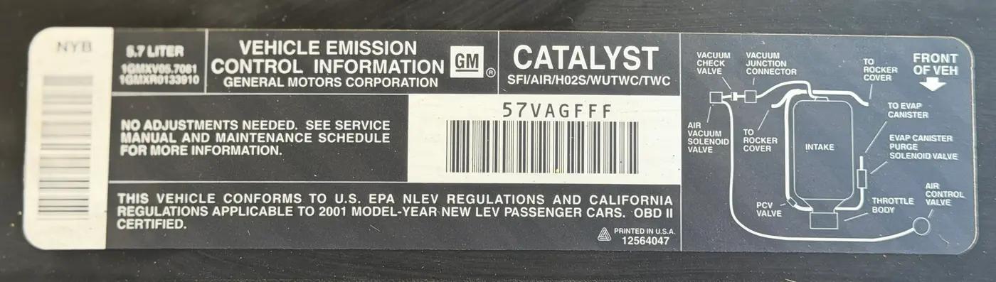 2001 Chevrolet Corvette Base