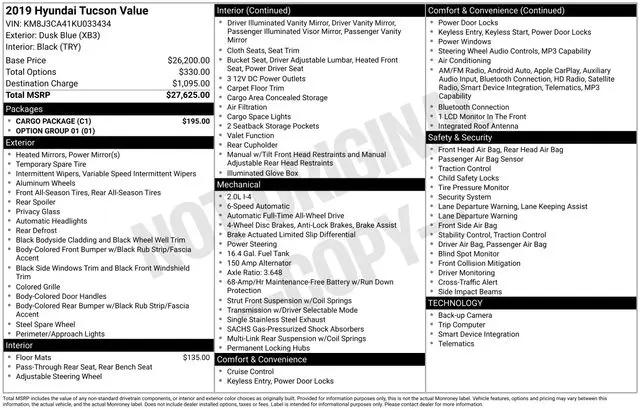 2019 Hyundai Tucson Value