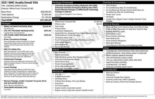 2021 GMC Acadia AWD Denali