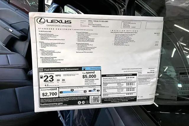2026 Lexus TX 350 Premium
