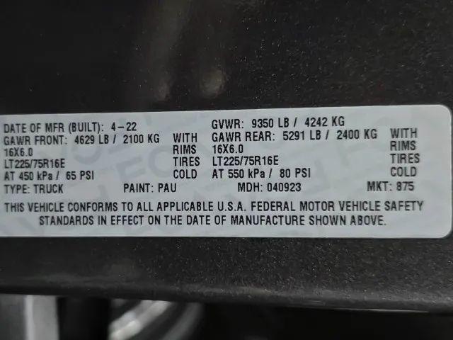2022 Ram ProMaster Cargo Van High Roof 159" WB