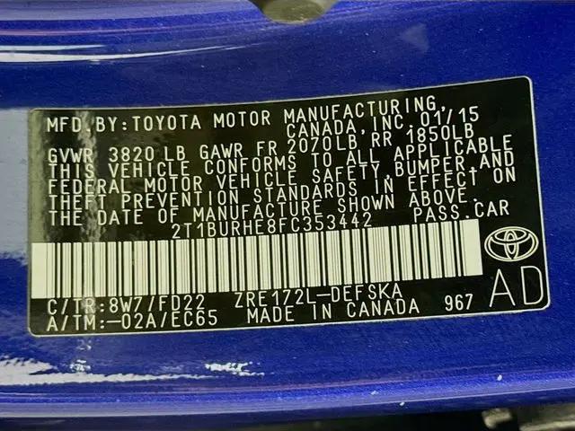 2015 Toyota Corolla S Plus