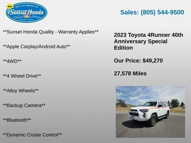 2023 Toyota 4Runner 40th Anniversary Special Edition