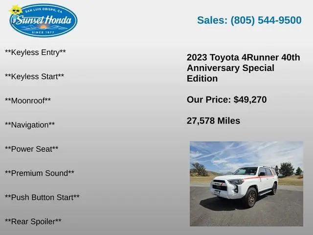 2023 Toyota 4Runner 40th Anniversary Special Edition